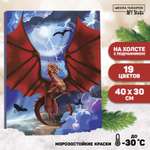 Картина Школа Талантов по номерам на холсте с подрамником«Предводитель драконов» 40*30 см