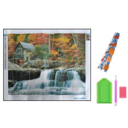 Алмазная мозаика Seichi Пейзаж с водопадом 40х50 см
