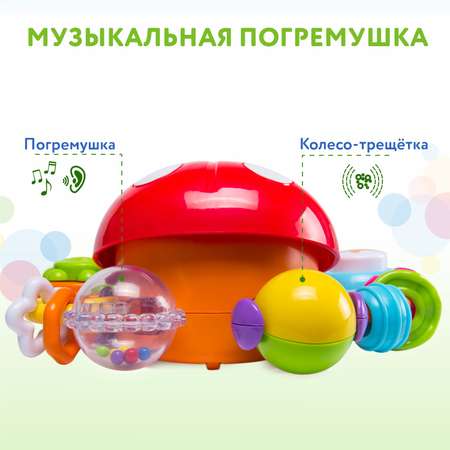 Музыкальная погремушка BabyGo Божья коровка Push and Go