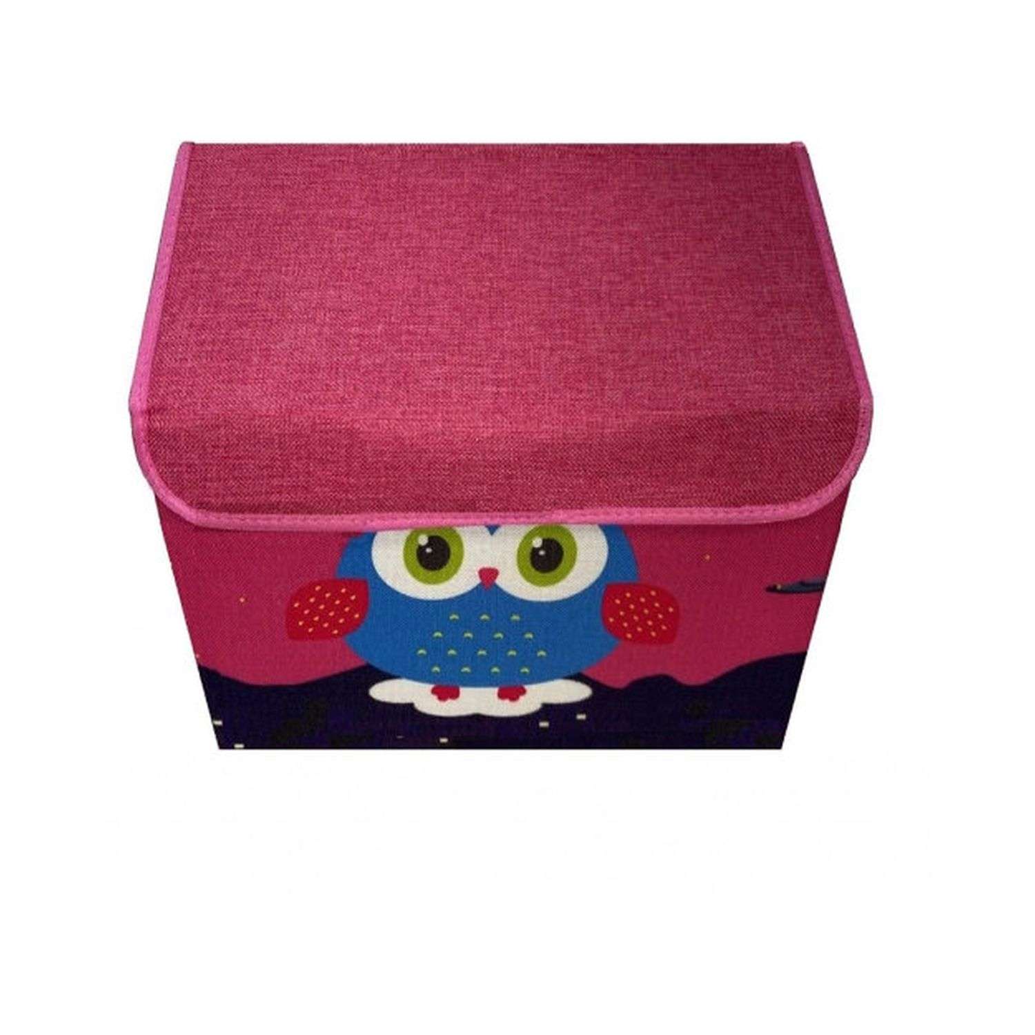 Короб для игрушек Keyprods складной Совушка розовый - фото 2