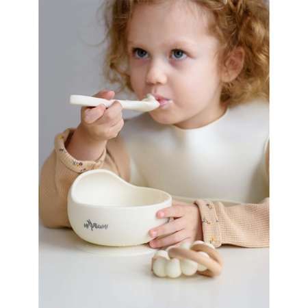 Набор для кормления Miyoumi силиконовый 5 предметов-Ivory