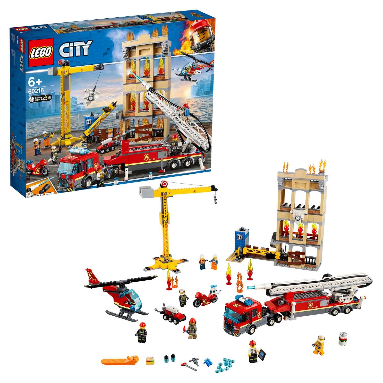 Конструктор LEGO City Fire Центральная пожарная станция 60216 - фото 1