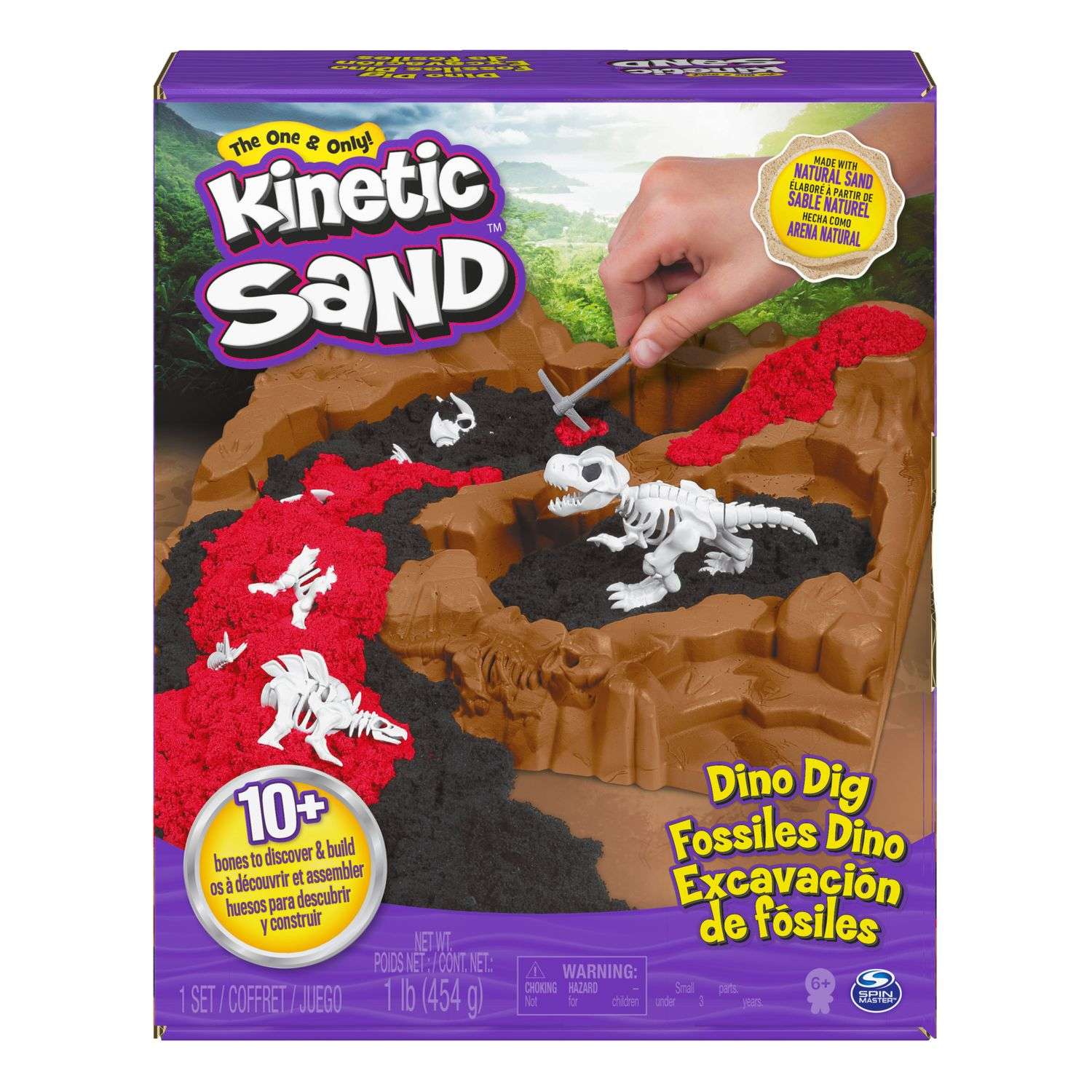 Набор для лепки Kinetic Sand Найди Динозавра 6055874 - фото 1