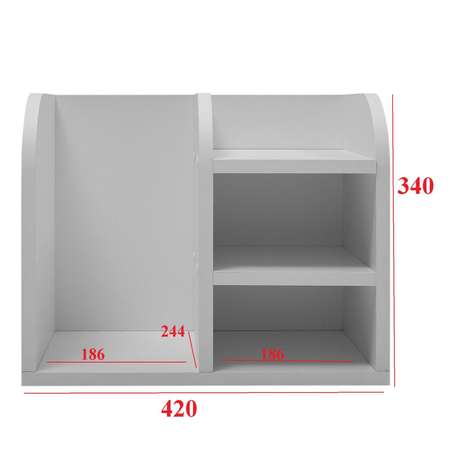 Подставка-органайзер Клик Мебель настольный Лео №1 42х26х34 см белый