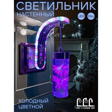 Светильник настенный LLL Бра квадрат розовый FX6032