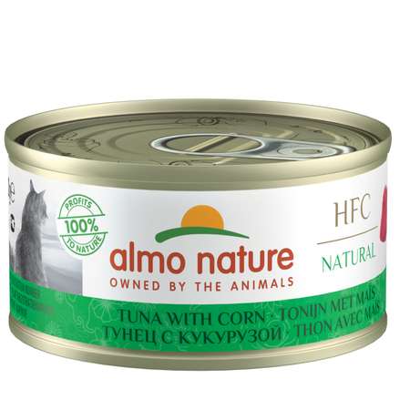 Корм для кошек Almo Nature 70г HFC Тунец со сладкой кукурузой