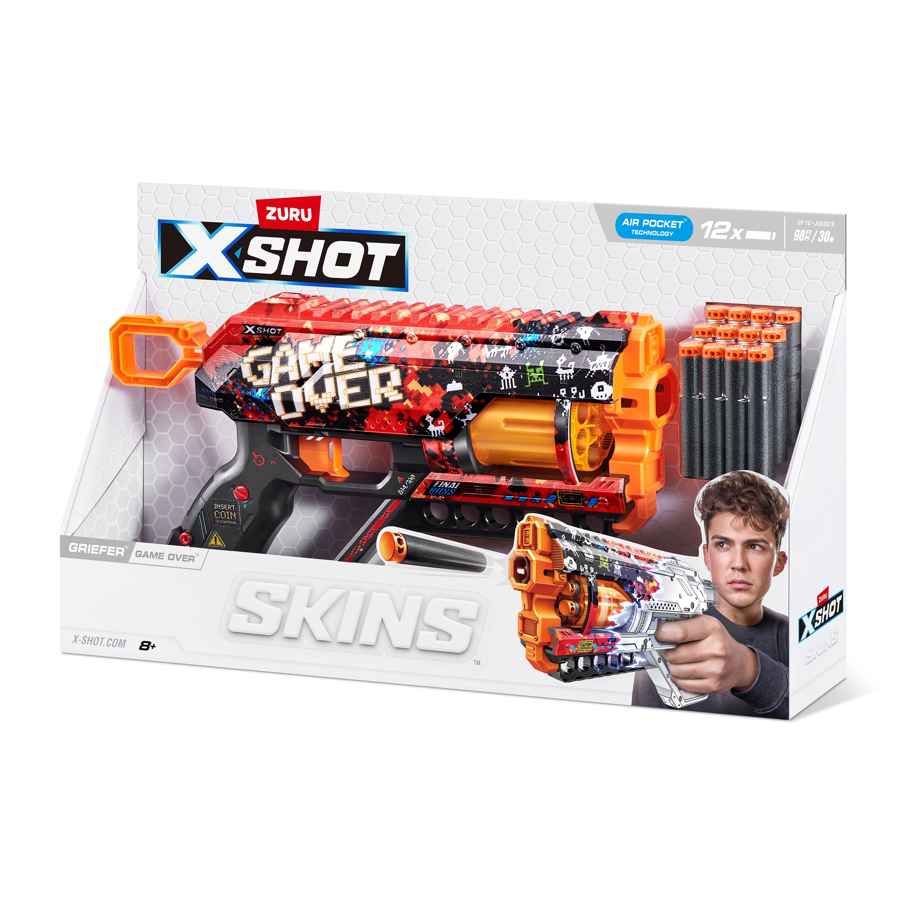 Бластер XSHOT Скинс Грифер Конец игры 36561D - фото 11