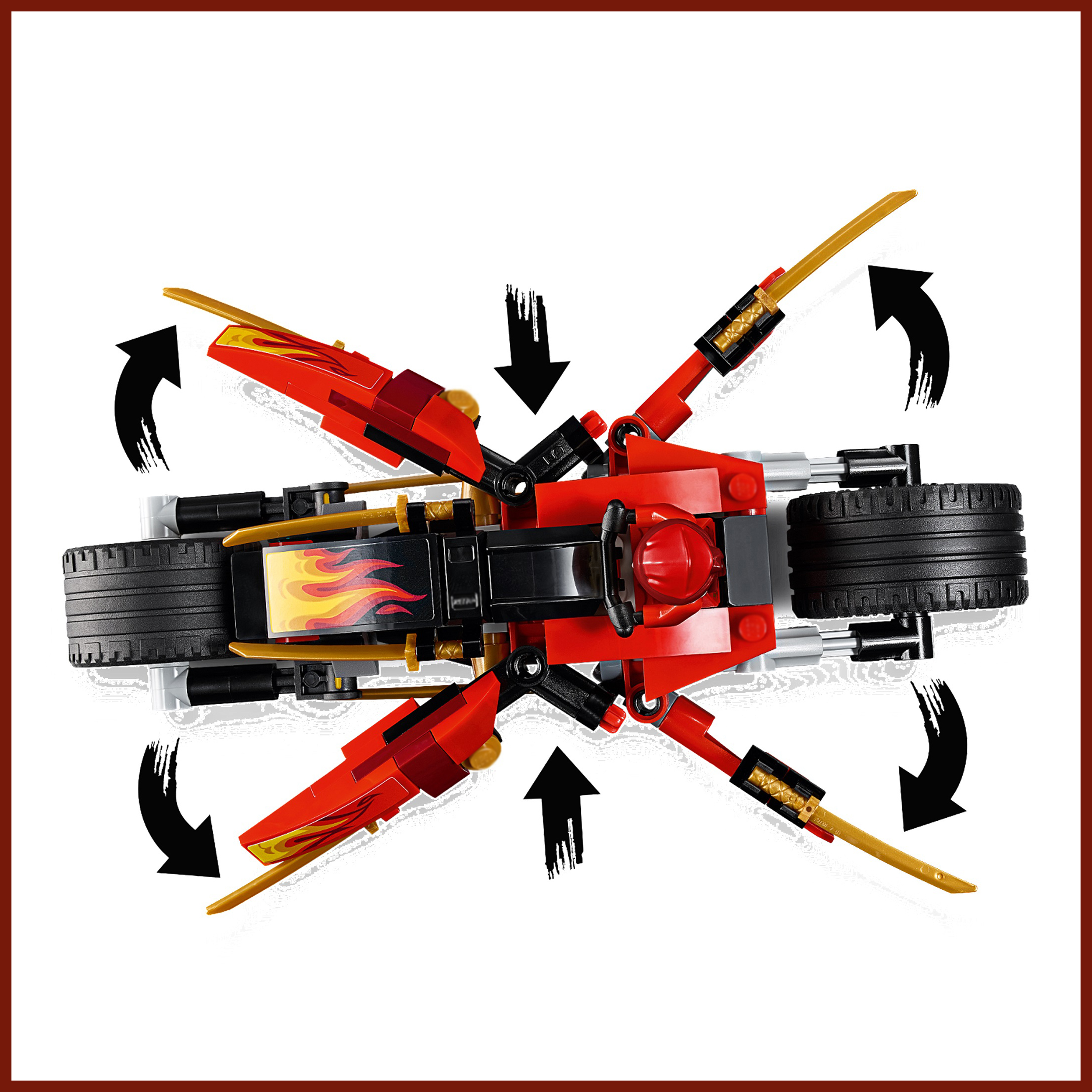 Игрушка LX Конструктор Ninjago Мотоцикл-клинок Кая и снегоход Зейна - фото 5