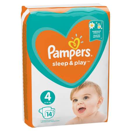 Подгузники Pampers Sleep and Play 4 9-14кг 14шт