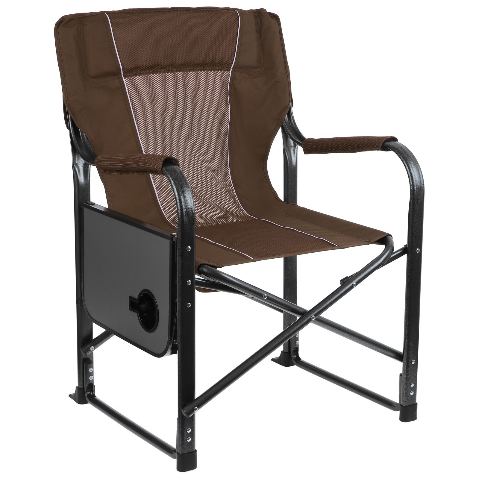 Кресло Maclay туристическое стол с подстаканником р. 63 х 47 х 94 см цвет коричневый - фото 5