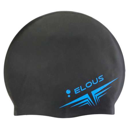 Шапочка для плавания Elous EL010 силиконовая Россия черная