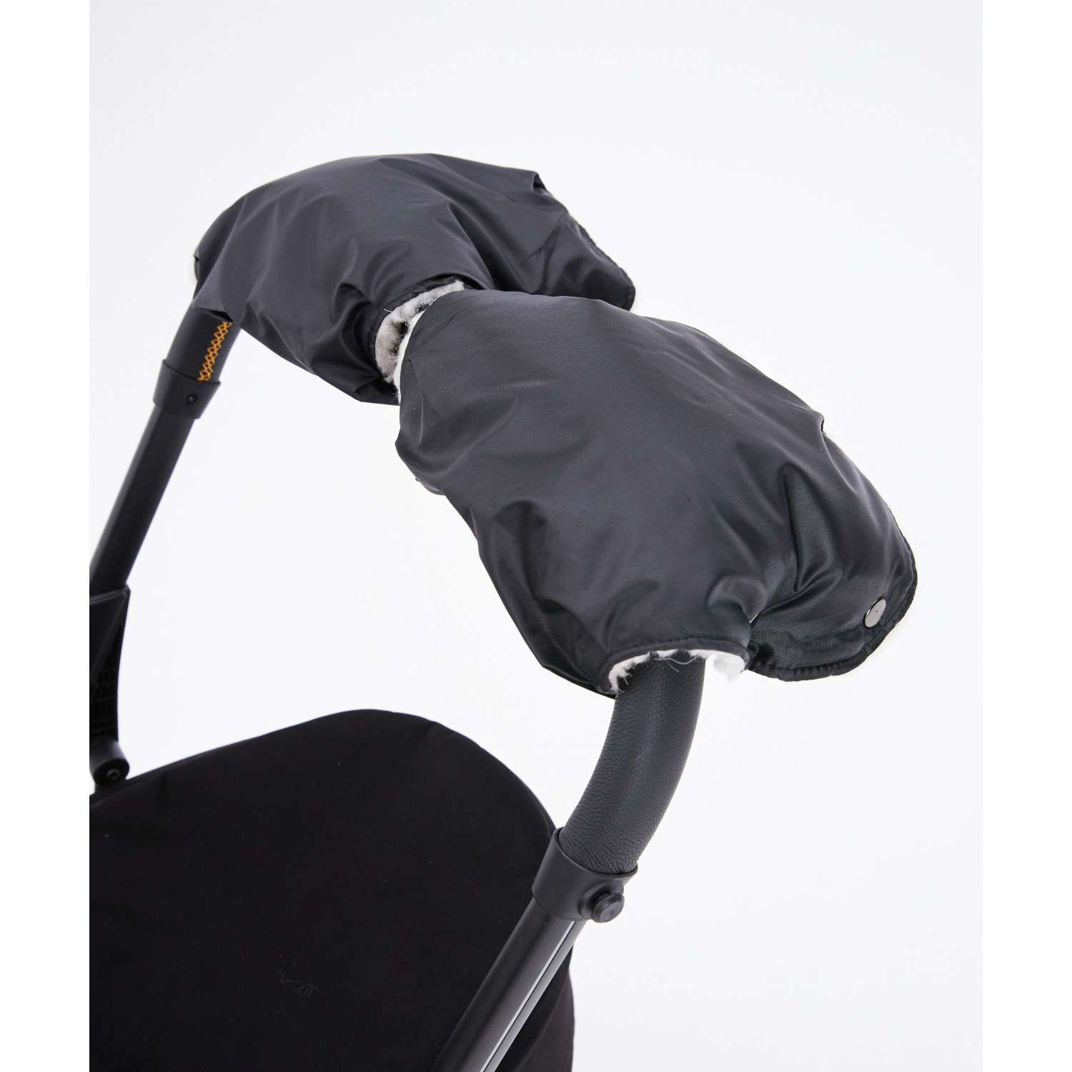 Муфта для коляски Осьминожка меховая 2 шт черная К025/1 - чёрный - фото 1