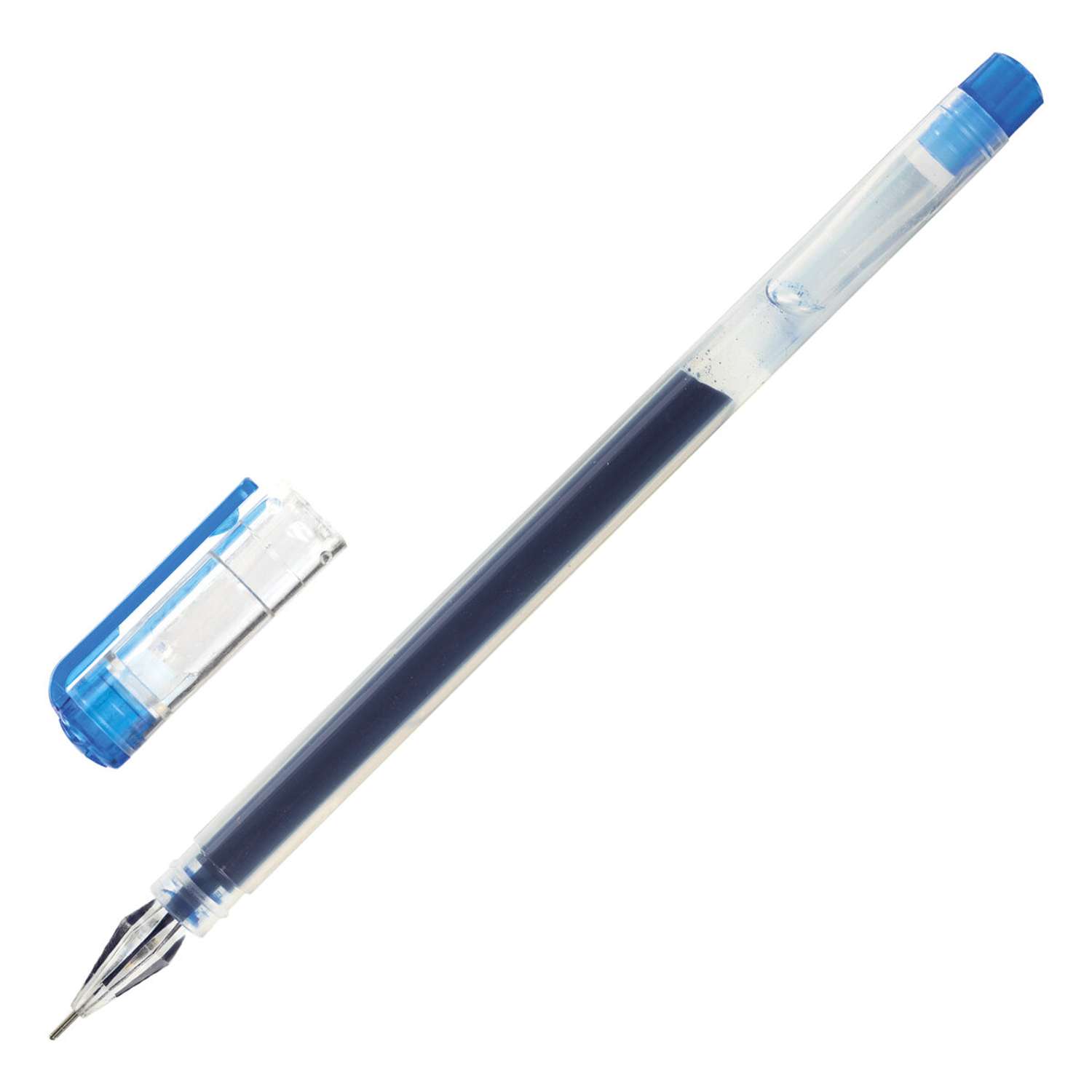 Ручки гелевые Staff синие 12 штук - фото 3