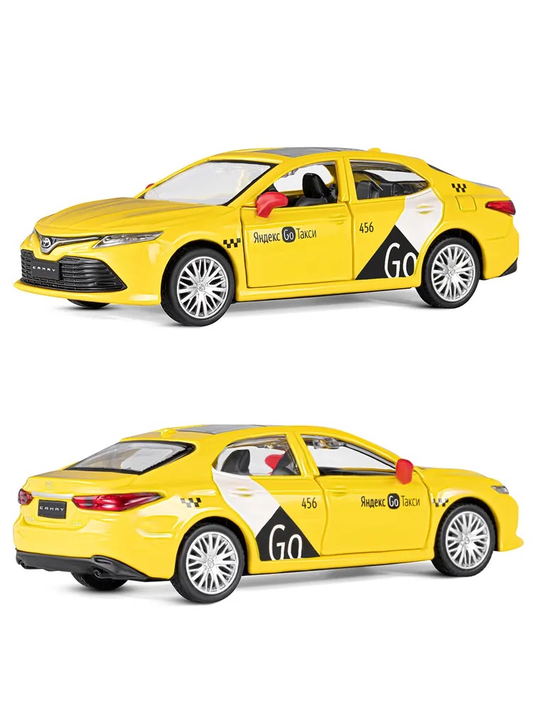 Машинка металлическая Яндекс GO 1:43 Toyota Camry озвучено Алисой цвет желтый JB1251485 - фото 6