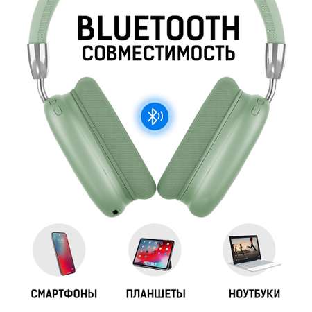 Наушники Gorsun E96 green bluetooth