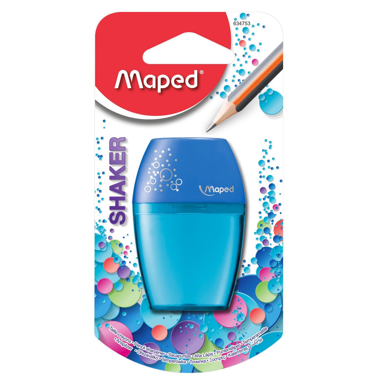 Точилка MAPED SHAKER с контейнером 1 отверстие в ассортименте - фото 3