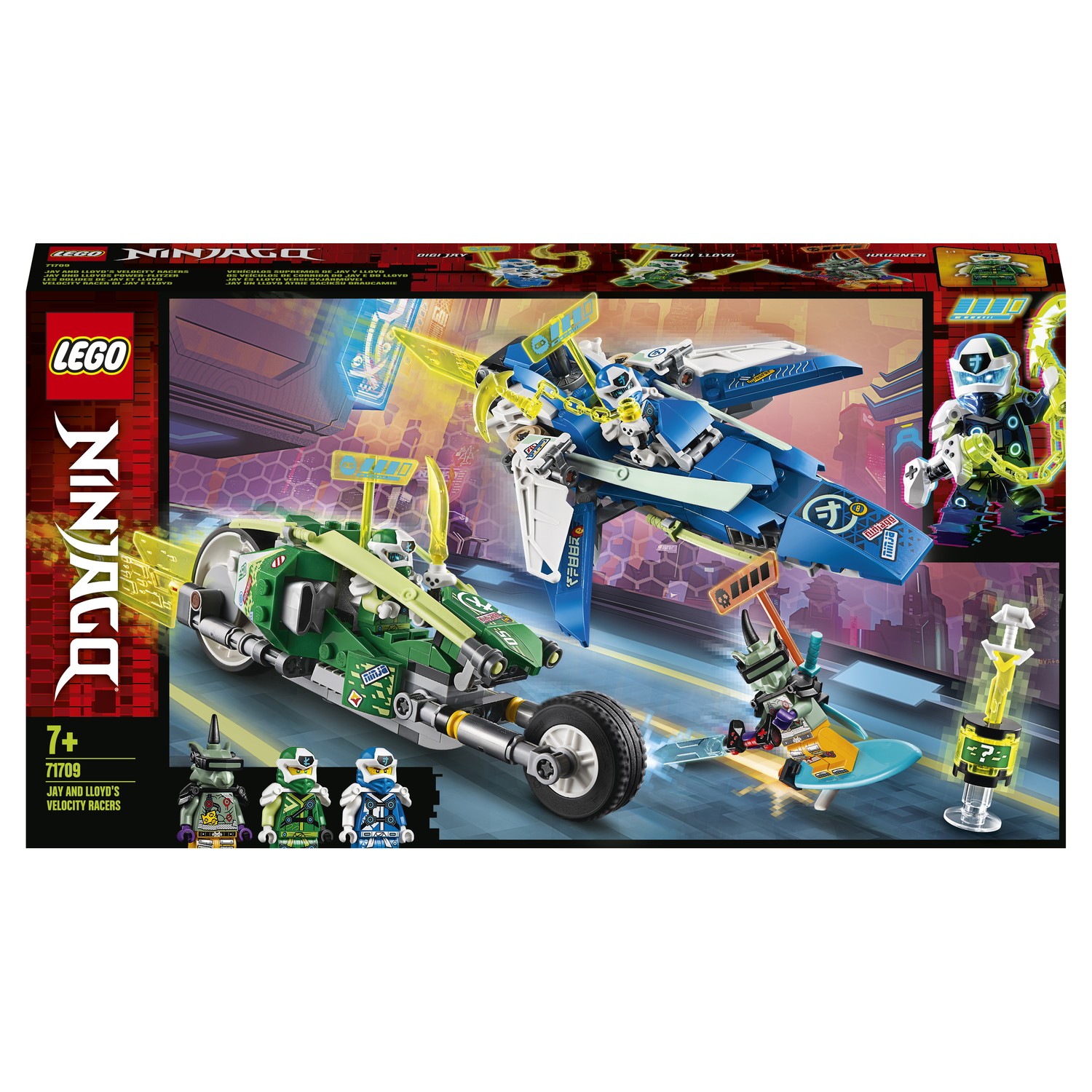 Конструктор LEGO Ninjago Скоростные машины Джея и Ллойда 71709 купить по  цене 2999 ₽ в интернет-магазине Детский мир