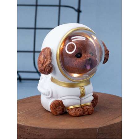 Ночник iLikeGift Dog space suit brown