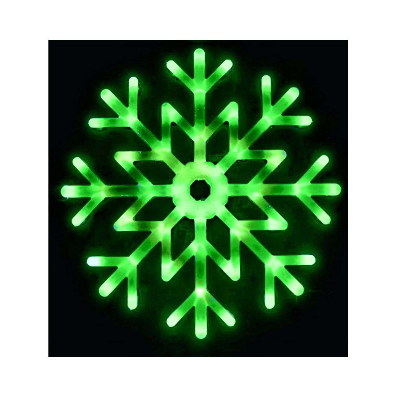 Снежинка Uniglodis Светящаяся зеленая не мигает - фото 2