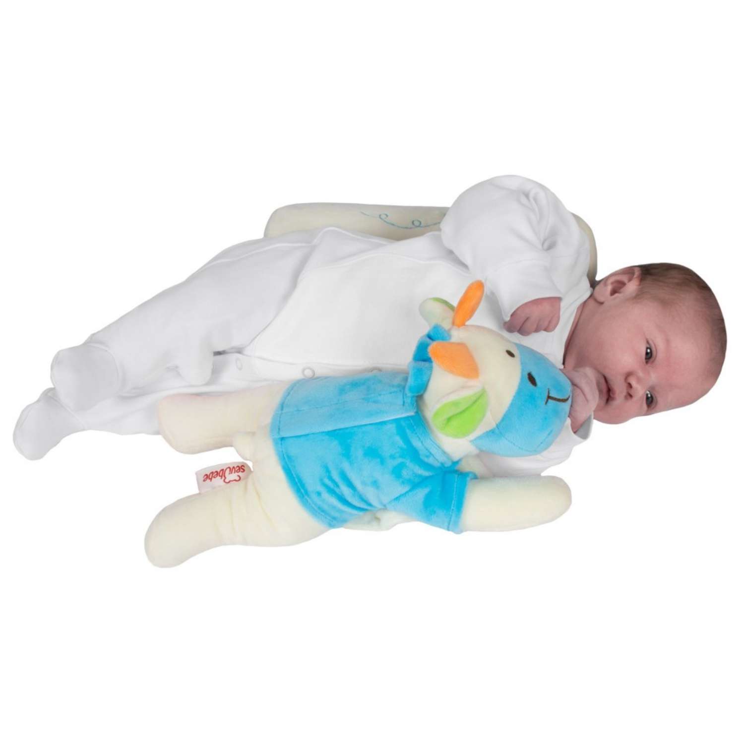 Подушка-позиционер SEVIBEBE с валиком и игрушкой для сна новорожденных - фото 2