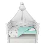 Комплект постельного белья Amarobaby Горы 7предметов Белый-Мятный