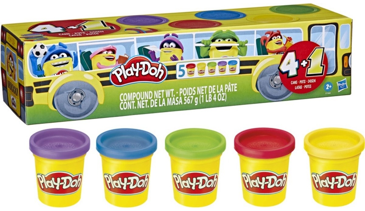 Набор для лепки Hasbro Play-Doh Скоро в школу 5 банок - фото 1