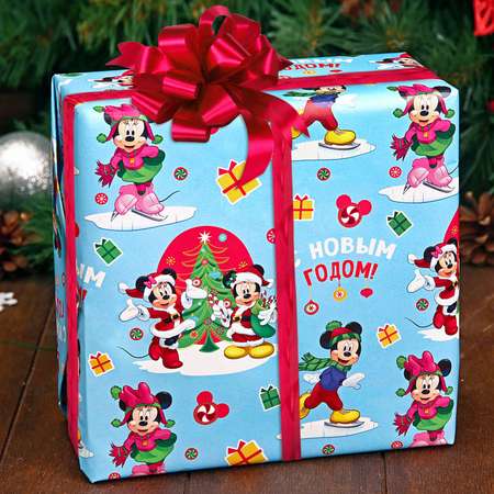 Бумага упаковочная Disney глянцевая С Новым годом Микки Маус и его друзья