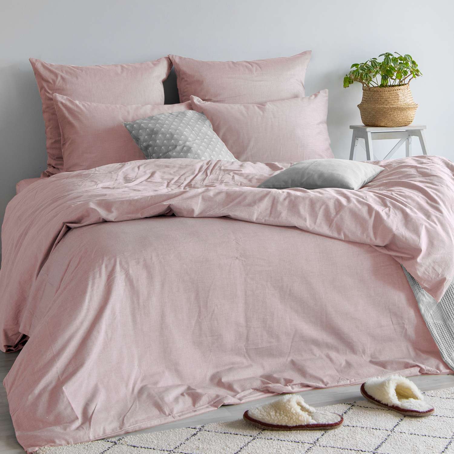 Комплект постельного белья Absolut 2СП Desert Rose наволочки 70х70см меланж - фото 2