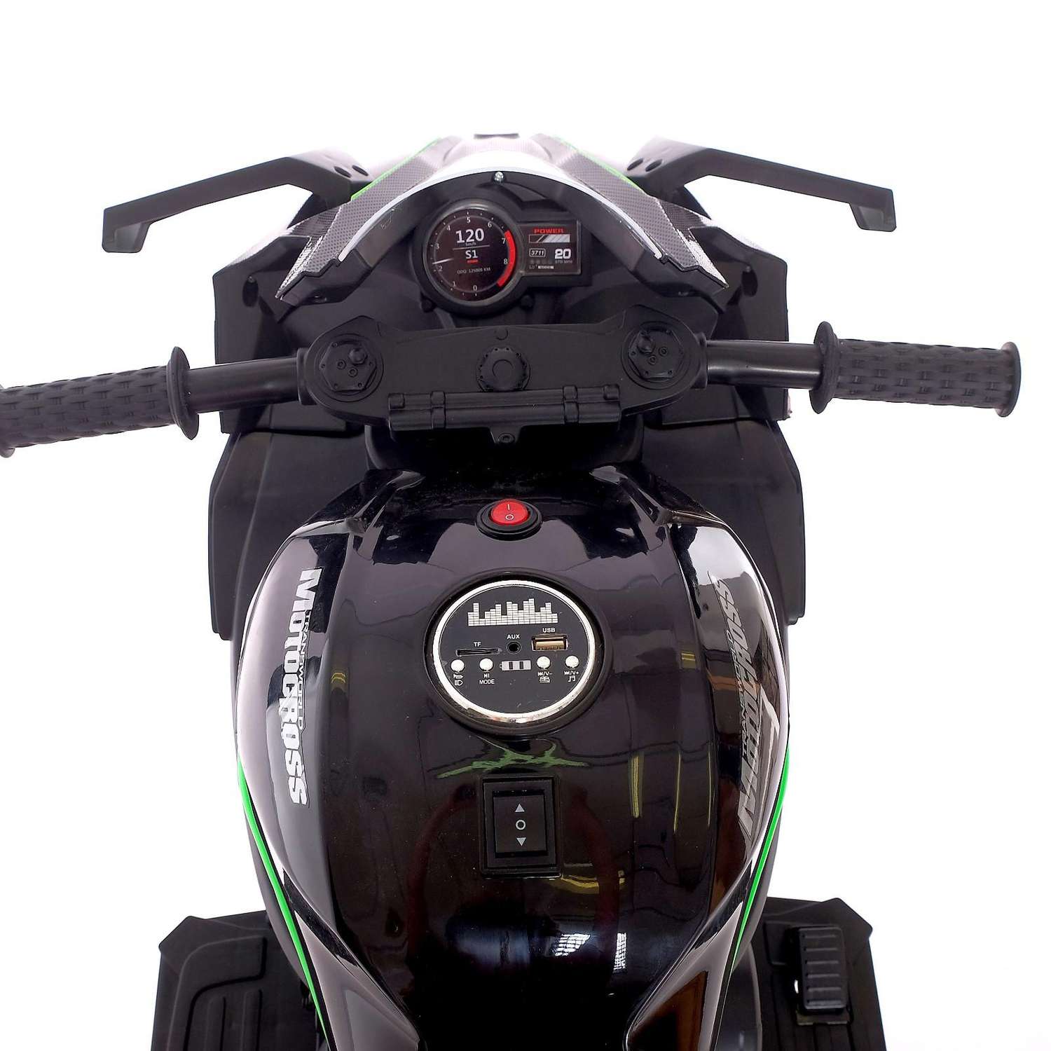 Электромотоцикл Sima-Land «Спортбайк» 2 мотора цвет чёрный - фото 6