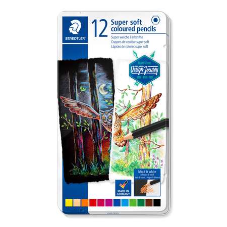 Карандаши цветные STAEDTLER Super Soft супермягкие 12 цветов