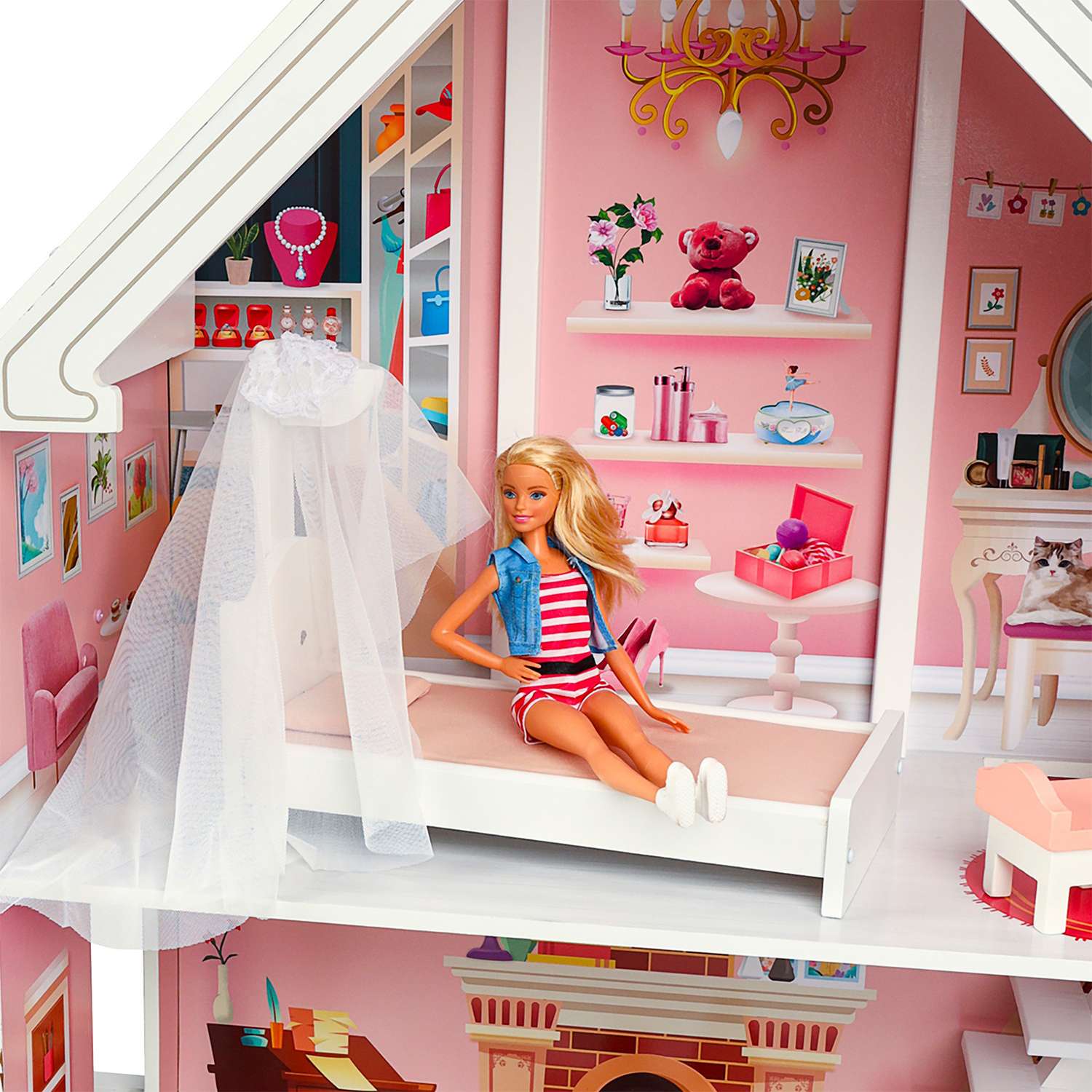 Кукольный домик PAREMO Стейси Авенью с мебелью 15 предметов PD320-07 - фото 9