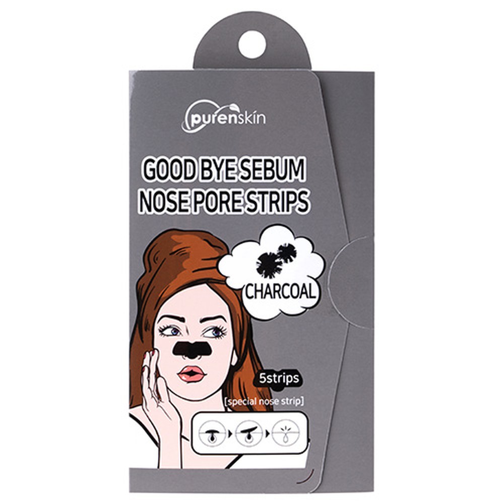 Полоски для носа Purenskin Good bye serum для очищения пор с древесным углем 5 шт - фото 4