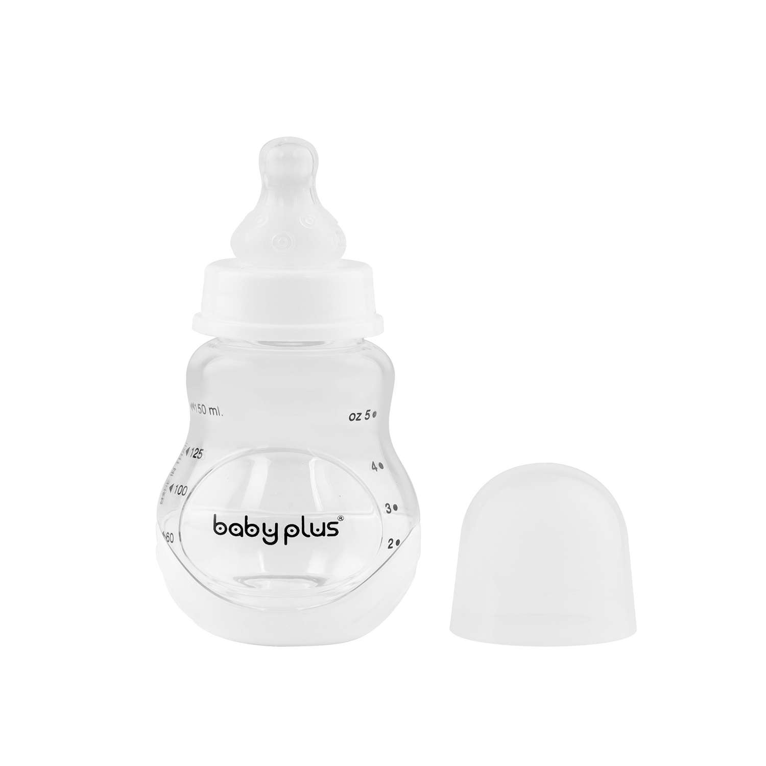 Бутылочка для кормления Baby Plus с соской BP5073-B 125 мл белая - фото 2