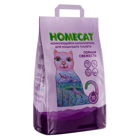 Наполнитель для кошек Homecat Горная свежесть комкующийся 10л