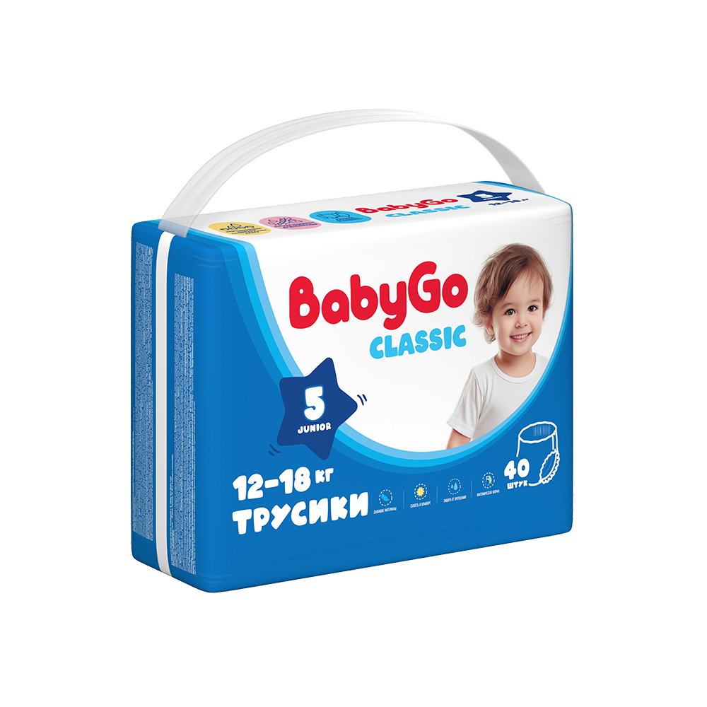 Трусики BabyGo 40 шт. 5 12-18 кг - фото 10