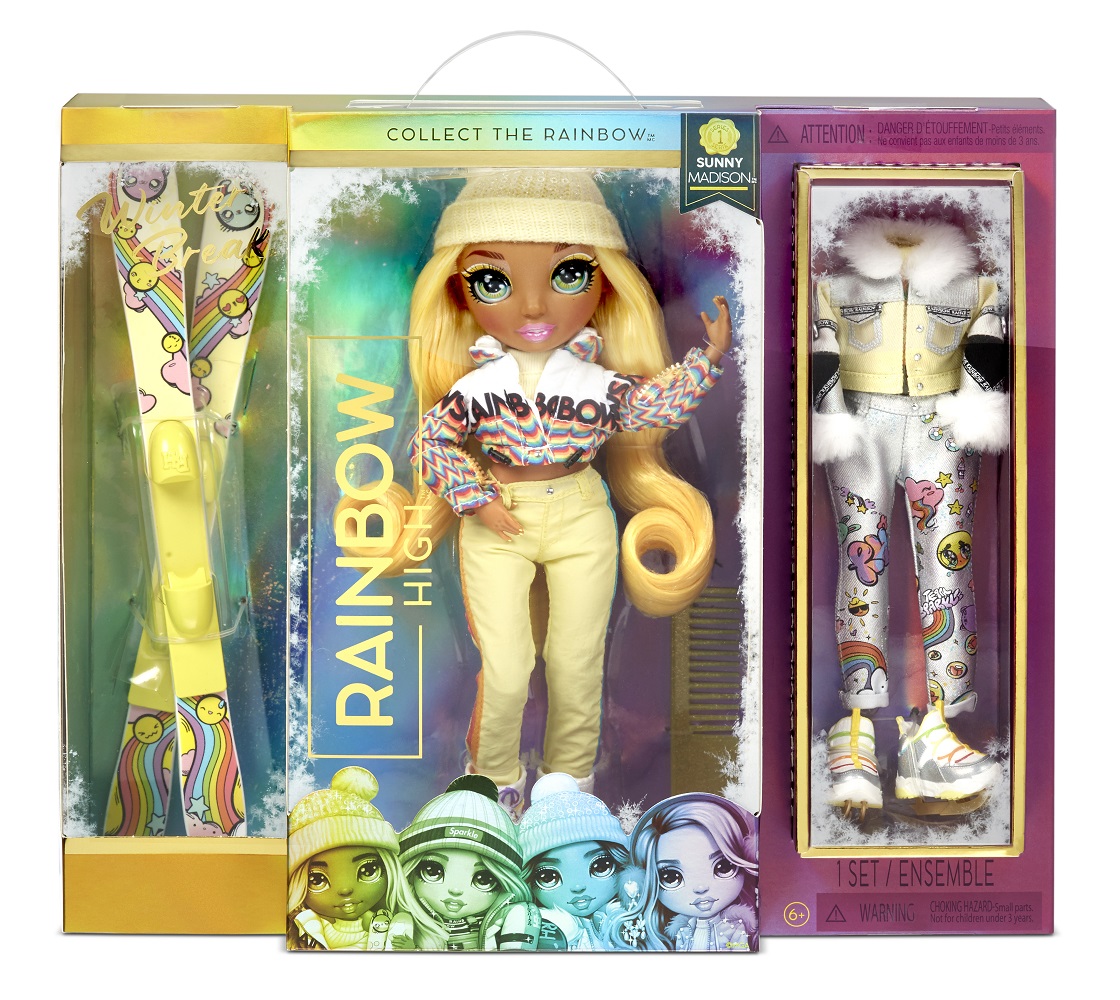 Кукла Rainbow High Winter Break Fashion Doll Sunny Madison Yellow 574774 - фото 1