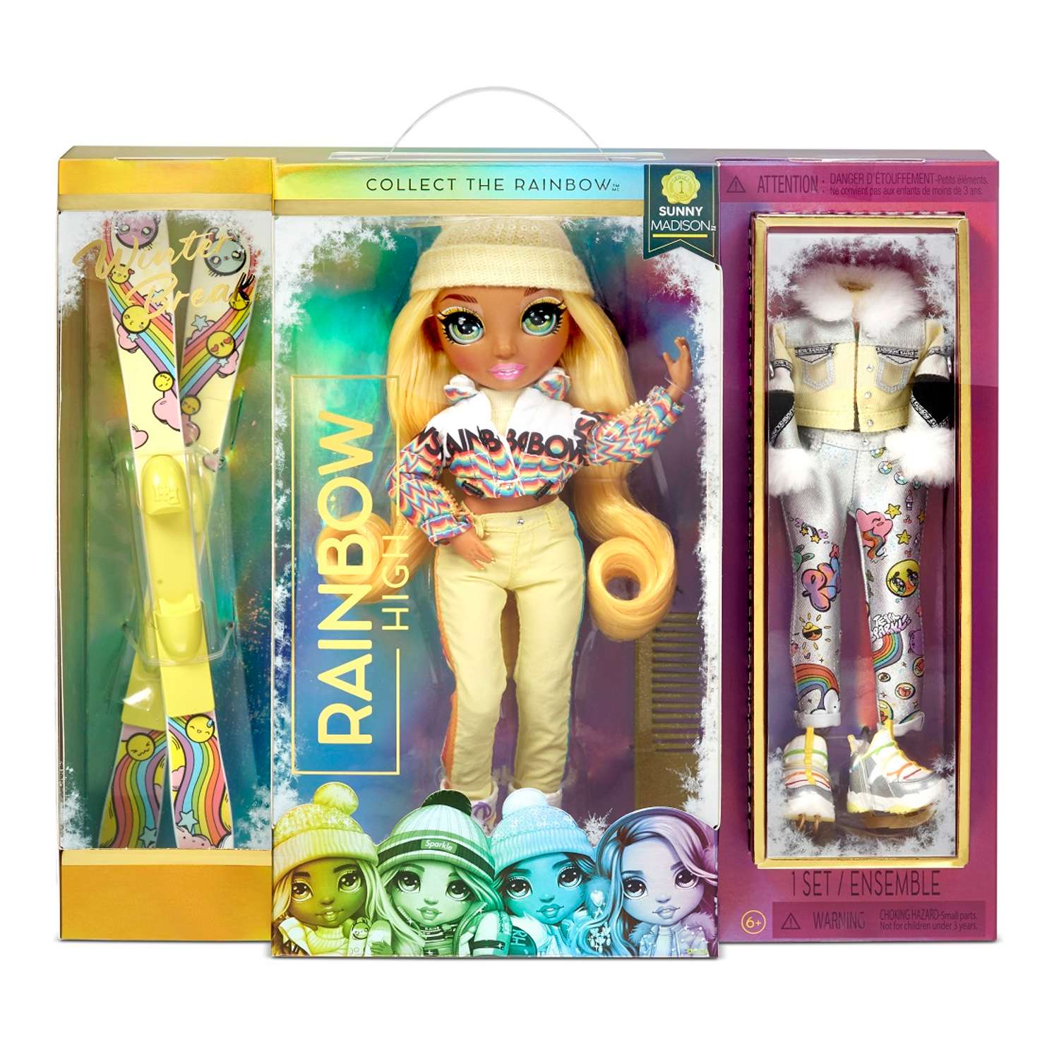Кукла Rainbow High Winter Break Fashion Doll Sunny Madison Yellow 574774 - фото 1