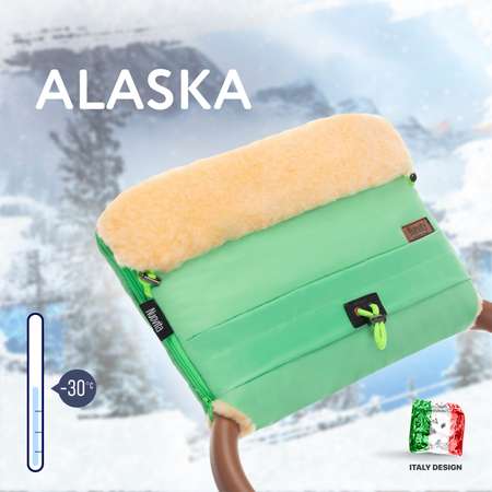 Муфта для коляски Nuovita меховая Alaska Pesco Салатовый