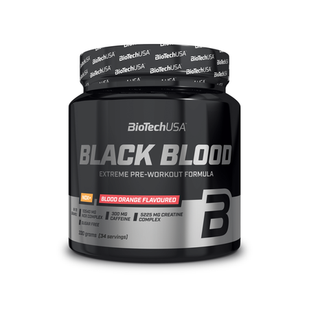 Предтренировочный комплекс BiotechUSA Black Blood NOX+ 330 г. Кровавый апельсин