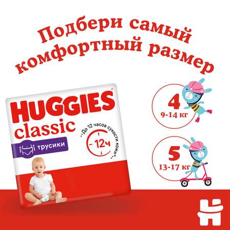 Подгузники-трусики Huggies Classic 4 9-14кг 15шт