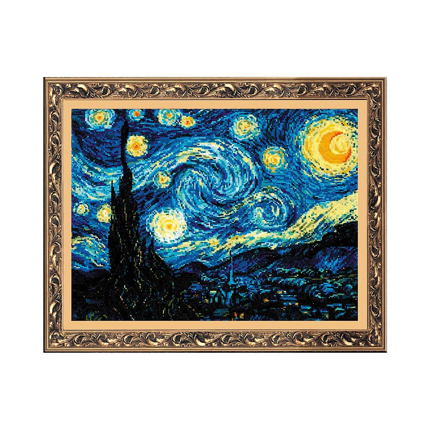 Набор для вышивания Риолис крестом 1088 Ван Гог Звёздная ночь 40х30см - фото 1