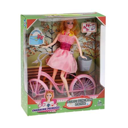 Кукла на прогулке Наша Игрушка Кукла на велосипеде игрушка для девочки