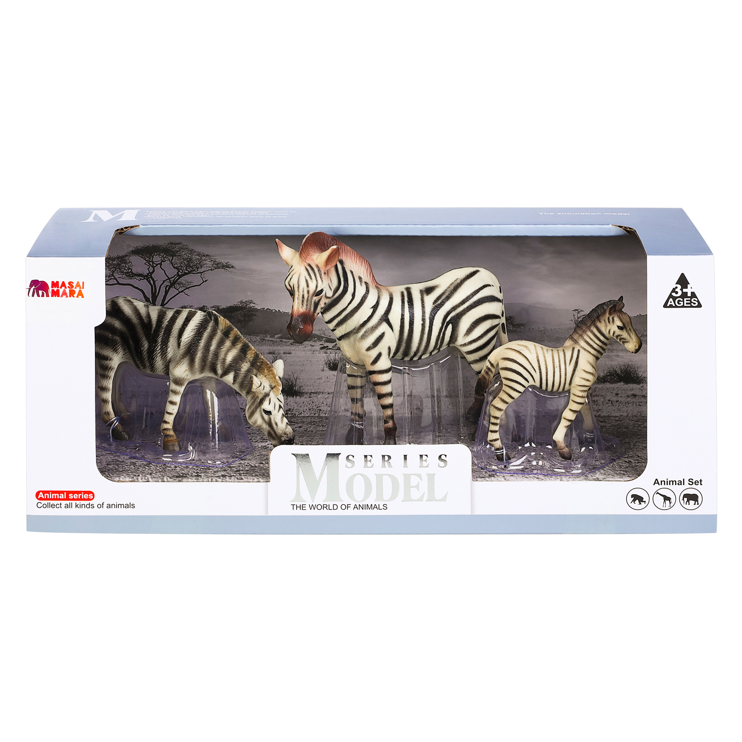 Игрушка фигурка Masai Mara Семья зебр Мир диких животных MM211-237 - фото 12