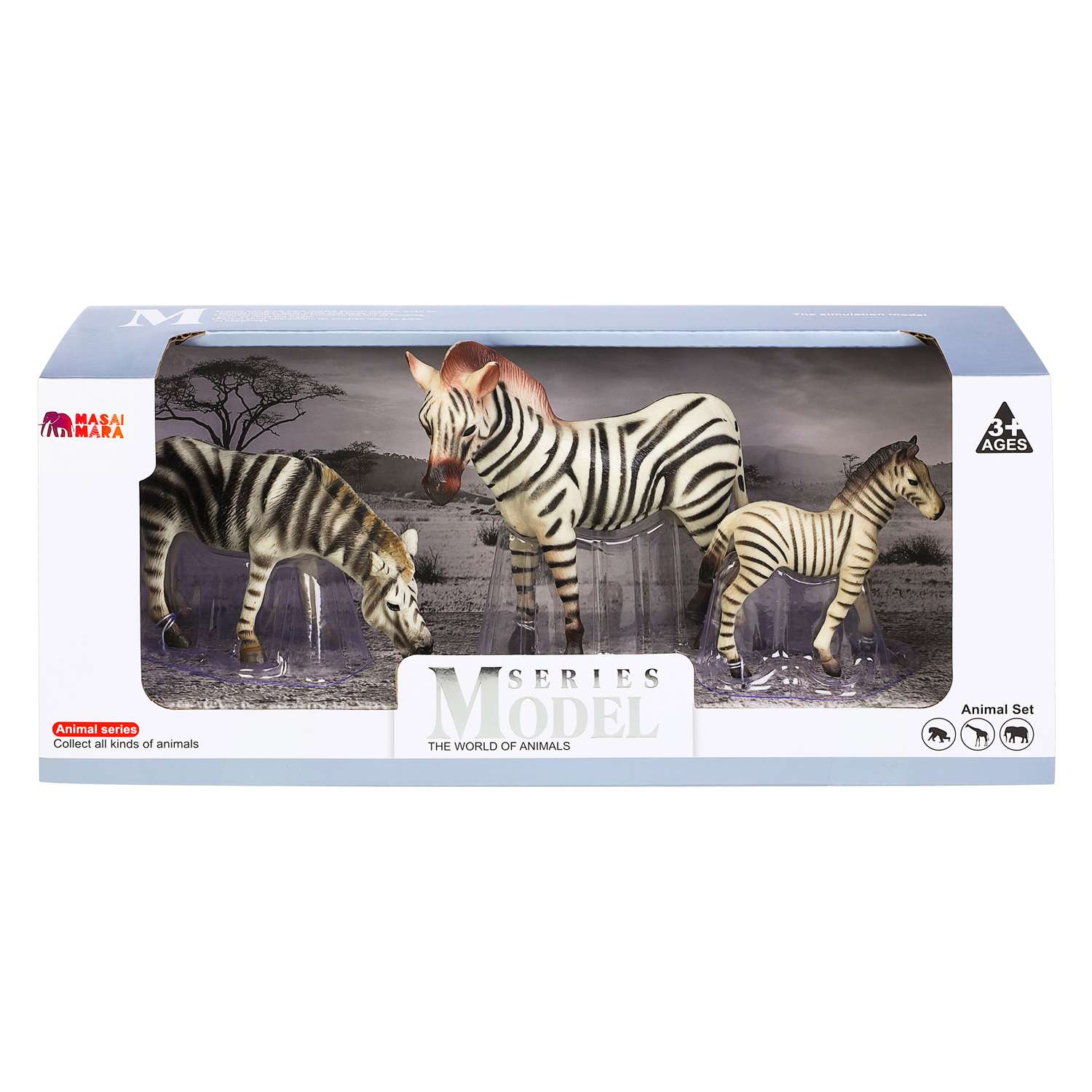 Игрушка фигурка Masai Mara Семья зебр Мир диких животных MM211-237 - фото 12