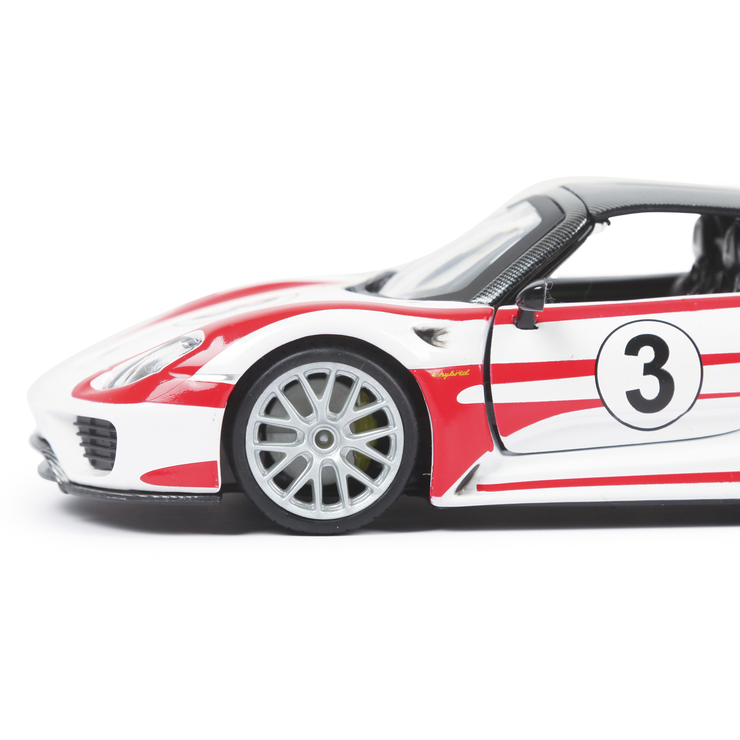 Автомобиль BBurago Porsche 1:24 без механизмов белый 18-28009 - фото 7