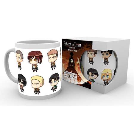 Кружка ABYStyle Gb Eye Attack on Titan Mug 320 ml All Chimis subli box x2 MG0532