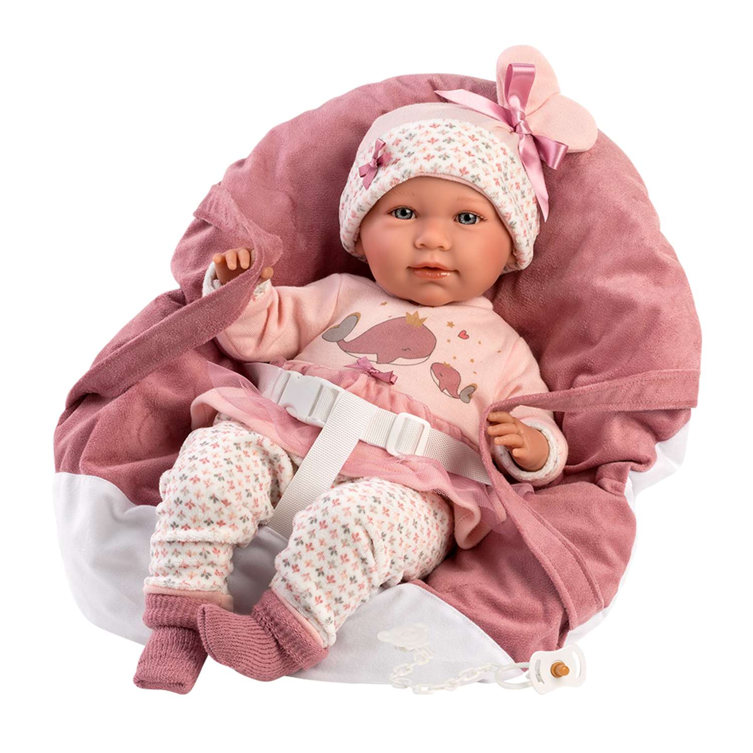 Кукла LLORENS младенец Мими 42 см с переноской со звуком L 74014 - фото 1