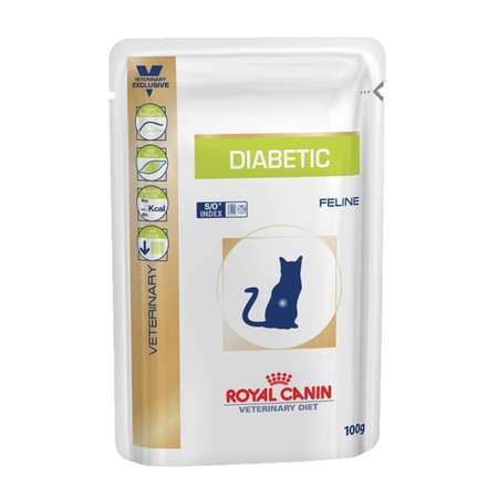 Корм для кошек ROYAL CANIN Veterinary Diet при диабете кусочки в желе 100г