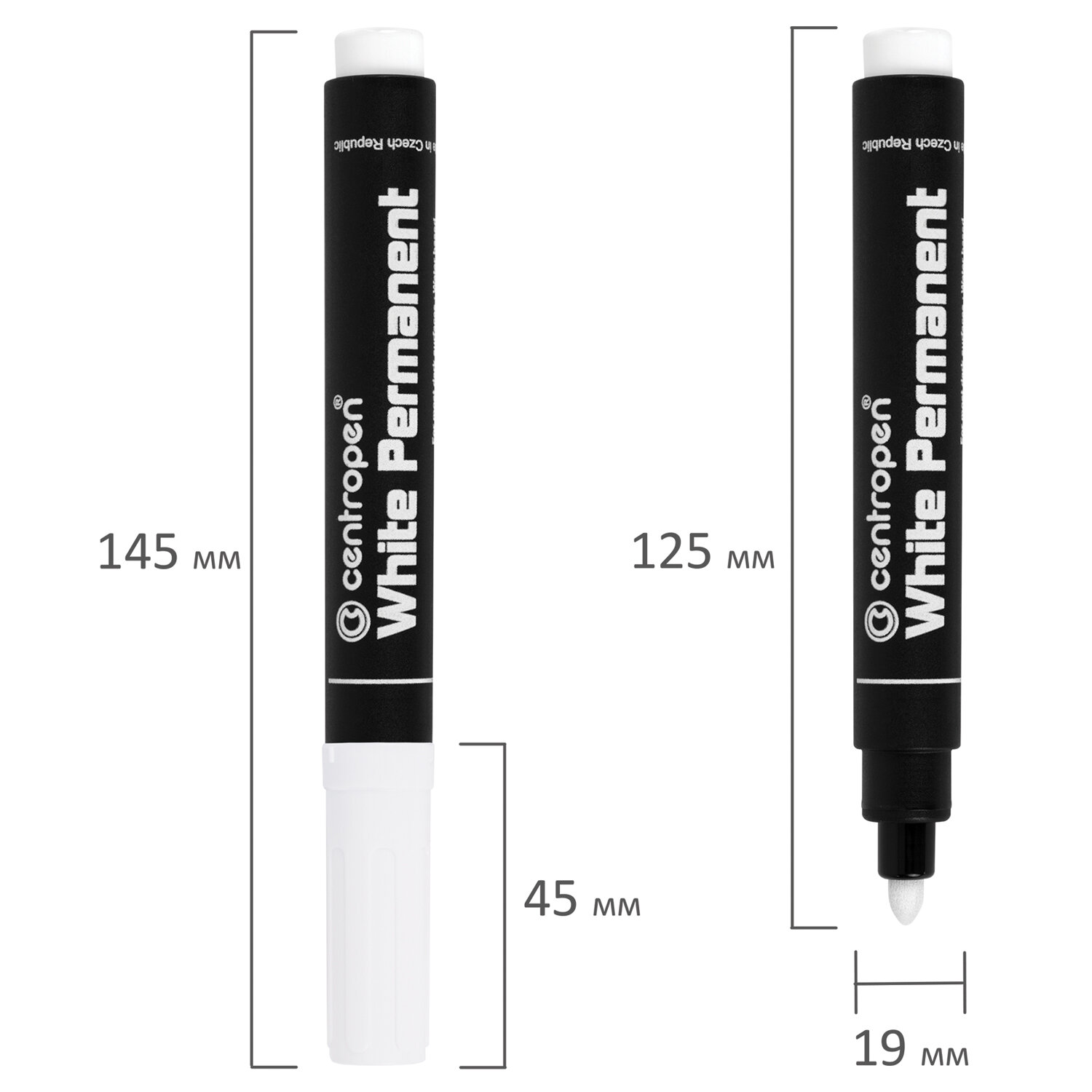 Маркеры перманентные CENTROPEN нестираемые для рисования и письма белые 10 штук - фото 10