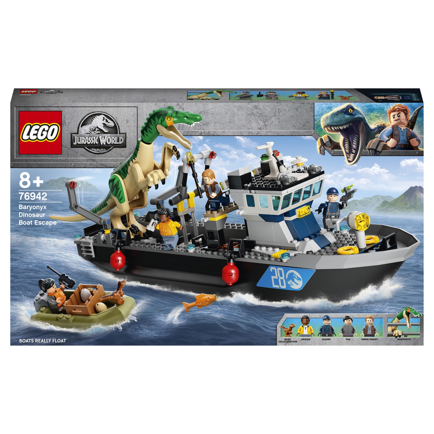 Конструктор LEGO Jurassic World Побег барионикса на катере 76942 купить по  цене 8989 ₽ в интернет-магазине Детский мир